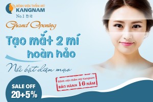 Tưng bừng khai trương bệnh viện Kangnam – OFF ngay 25% – Tạo mắt 2 mí hoàn hảo – Nổi bật diện mạo