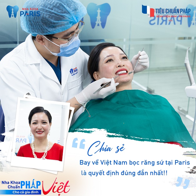 Khách hàng bọc răng sứ thành công tại Paris